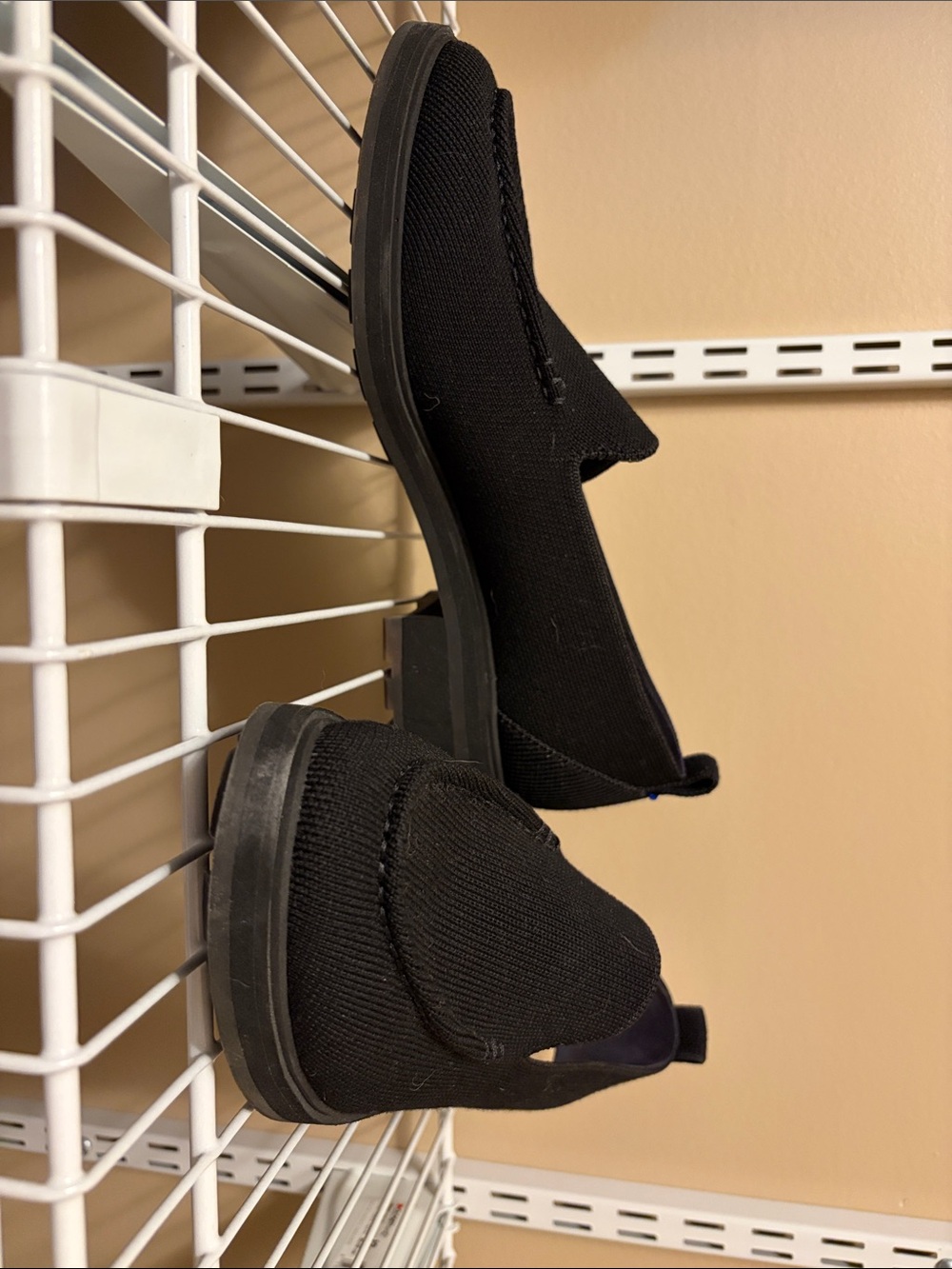Rothy's Black Knit Slip-On Loafers